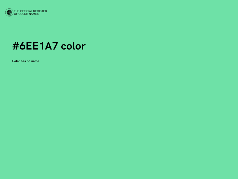 #6EE1A7 color image