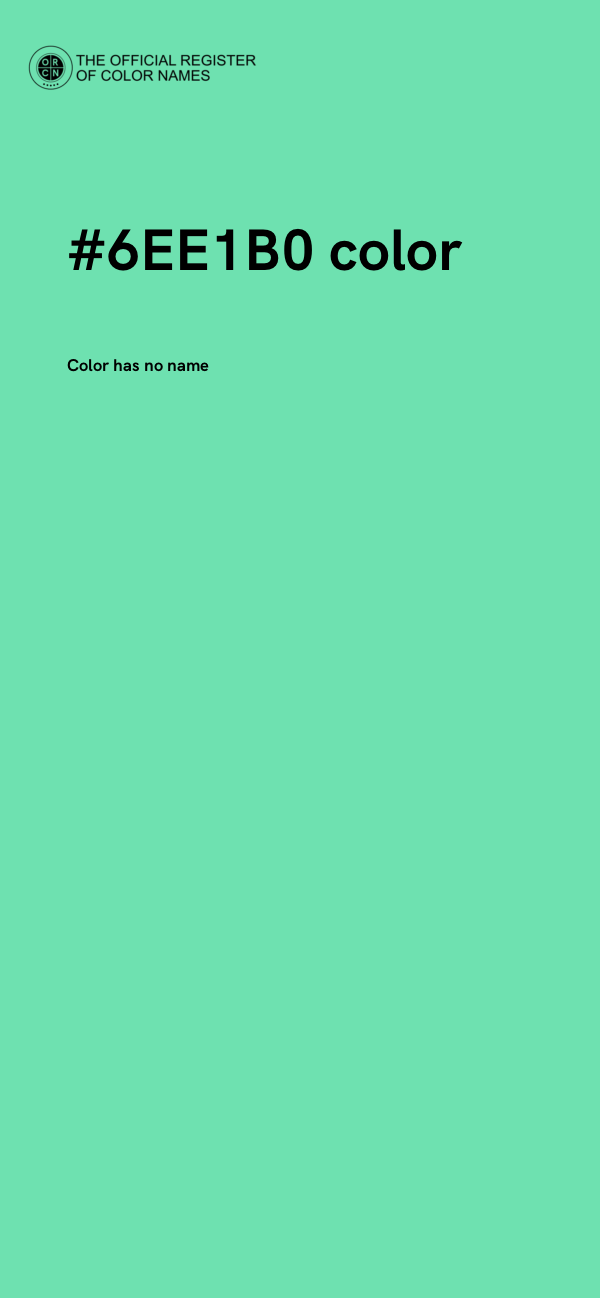 #6EE1B0 color image