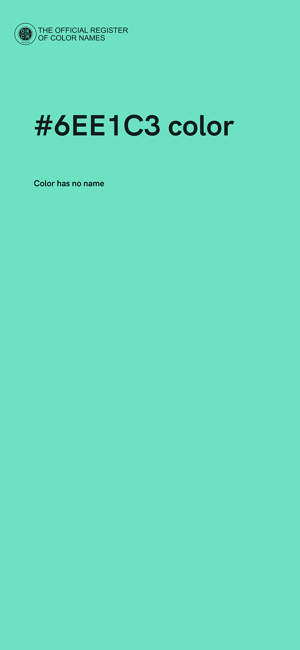 #6EE1C3 color image