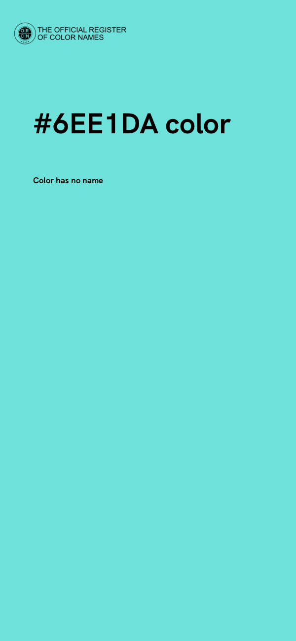 #6EE1DA color image