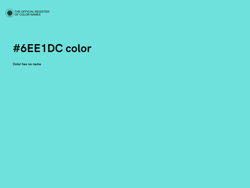#6EE1DC color image