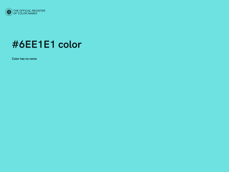 #6EE1E1 color image