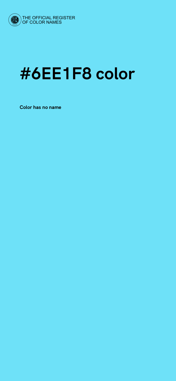 #6EE1F8 color image