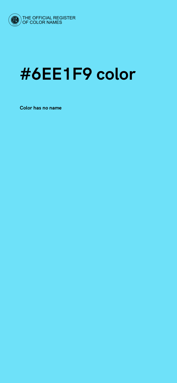 #6EE1F9 color image
