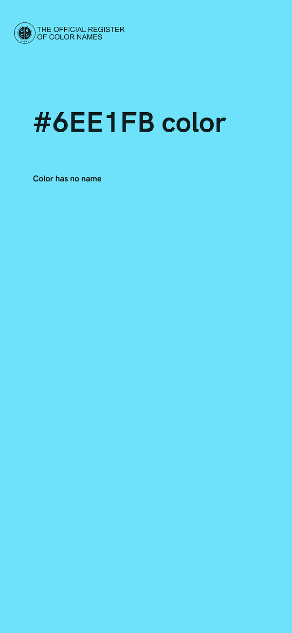 #6EE1FB color image