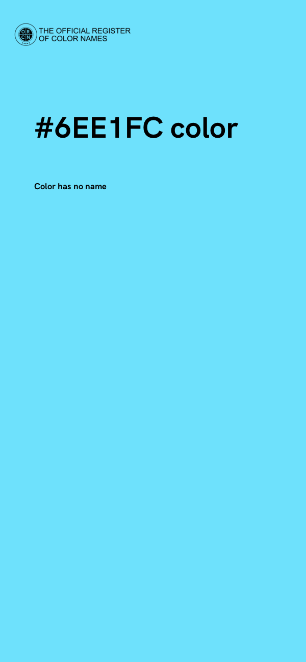 #6EE1FC color image