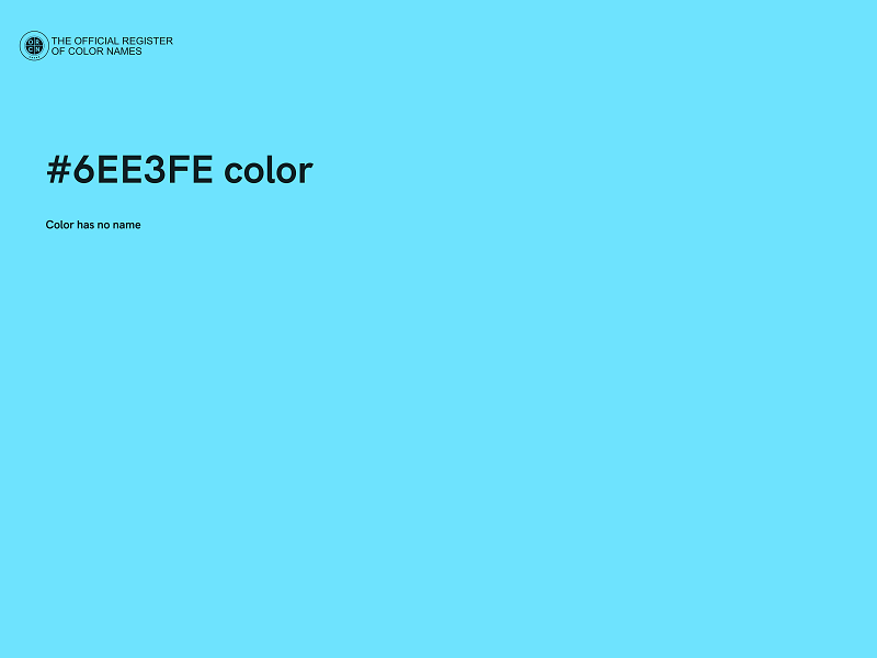 #6EE3FE color image