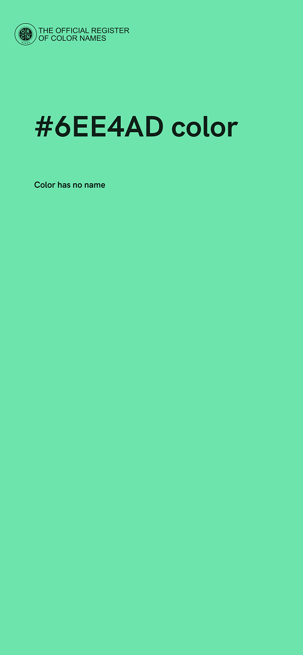 #6EE4AD color image