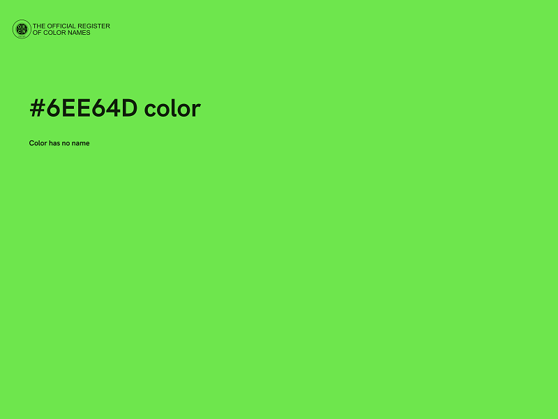 #6EE64D color image