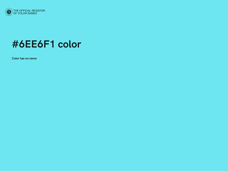 #6EE6F1 color image