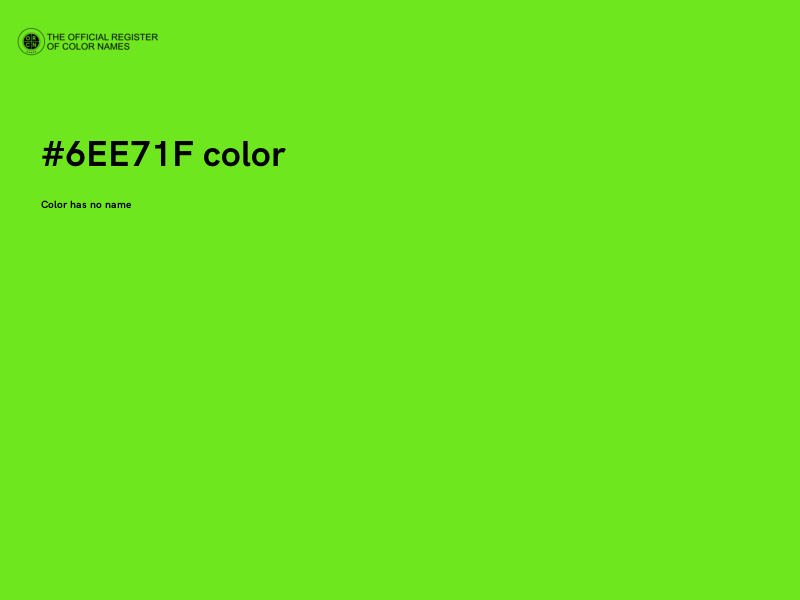 #6EE71F color image