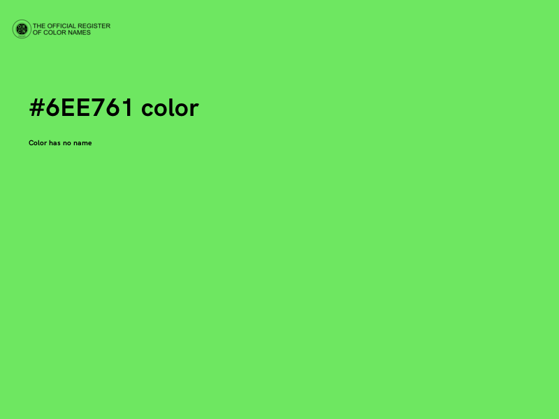 #6EE761 color image