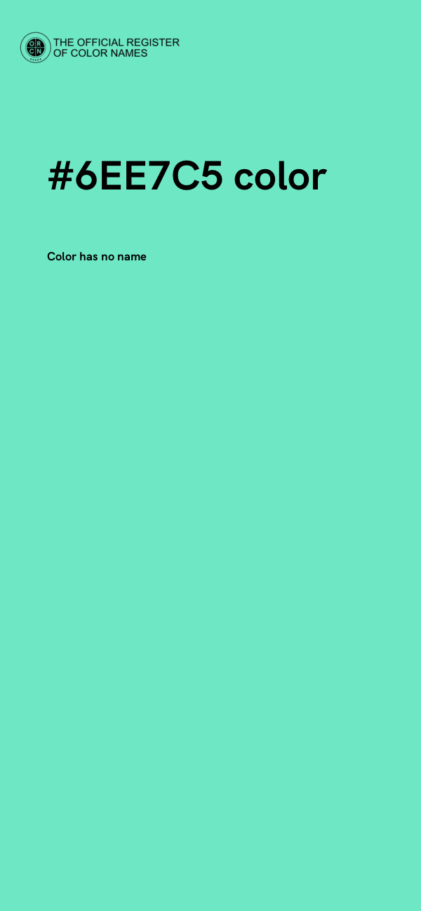 #6EE7C5 color image