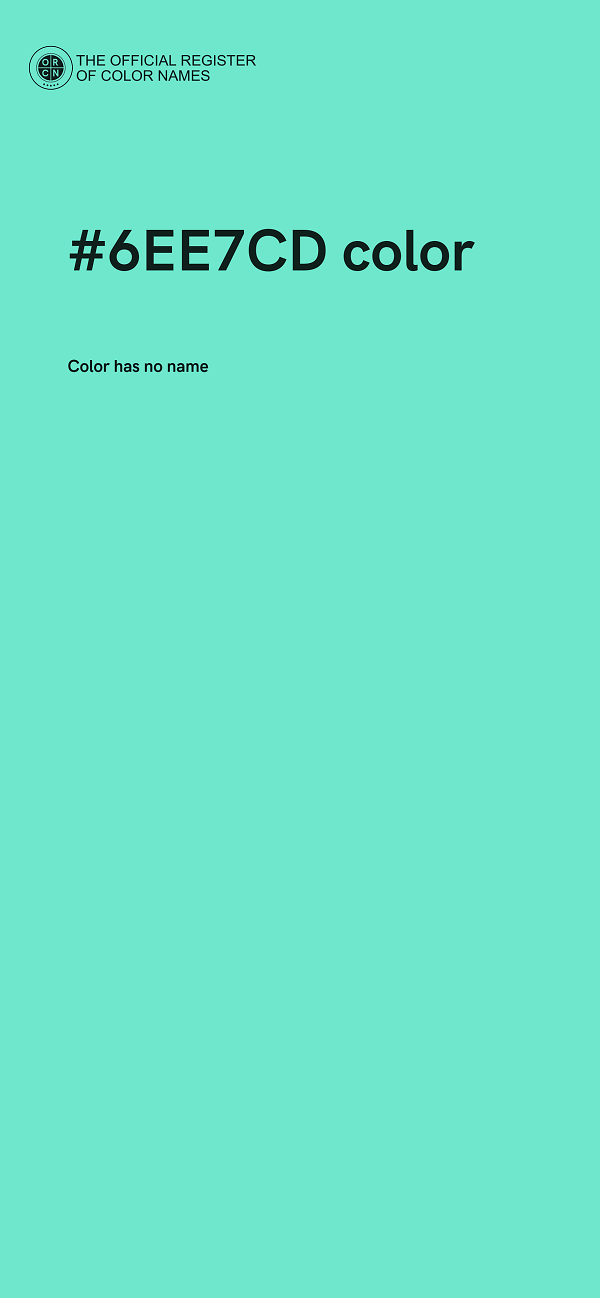 #6EE7CD color image