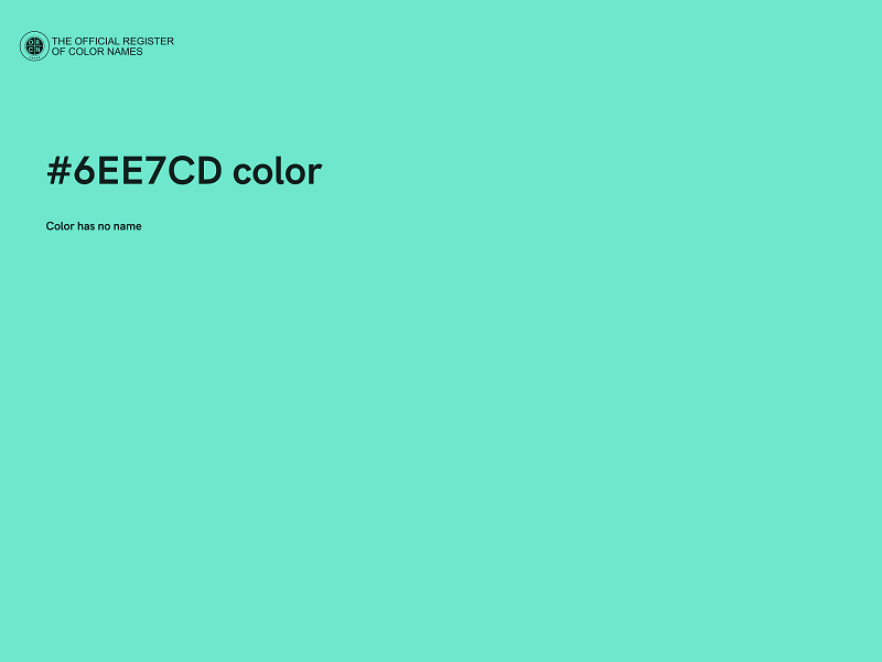 #6EE7CD color image