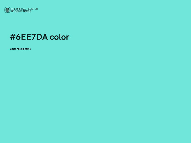 #6EE7DA color image