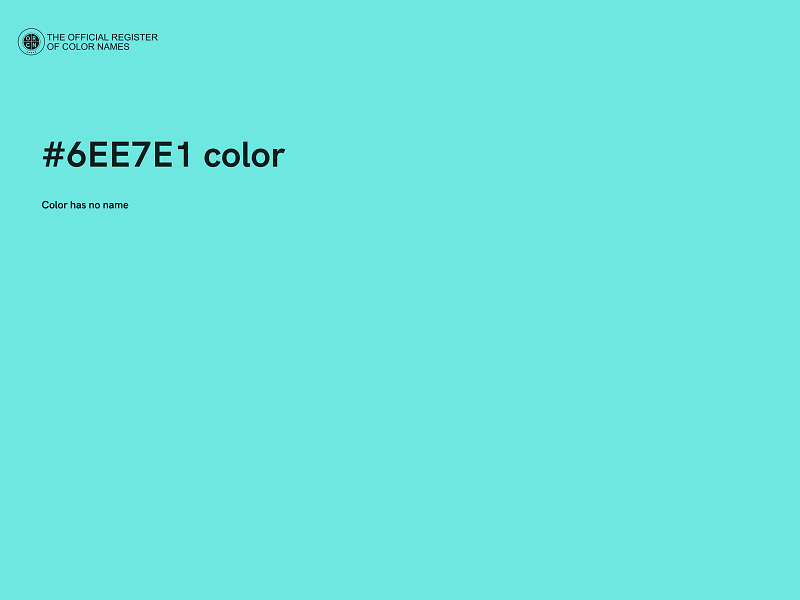 #6EE7E1 color image