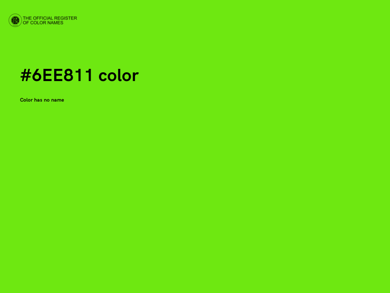 #6EE811 color image
