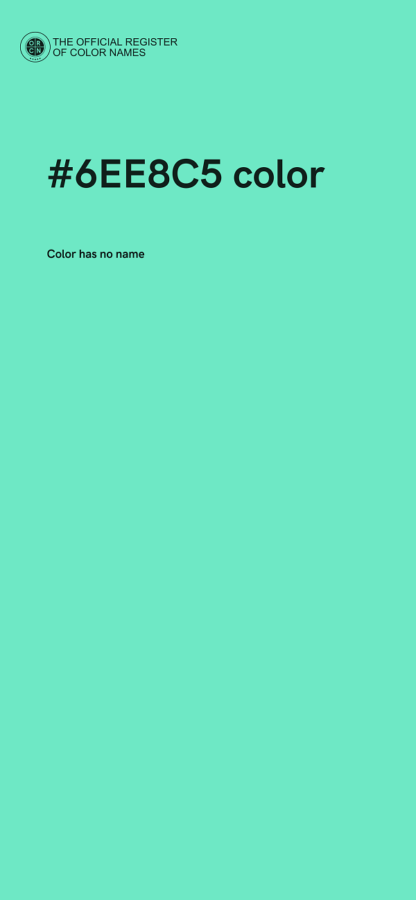 #6EE8C5 color image