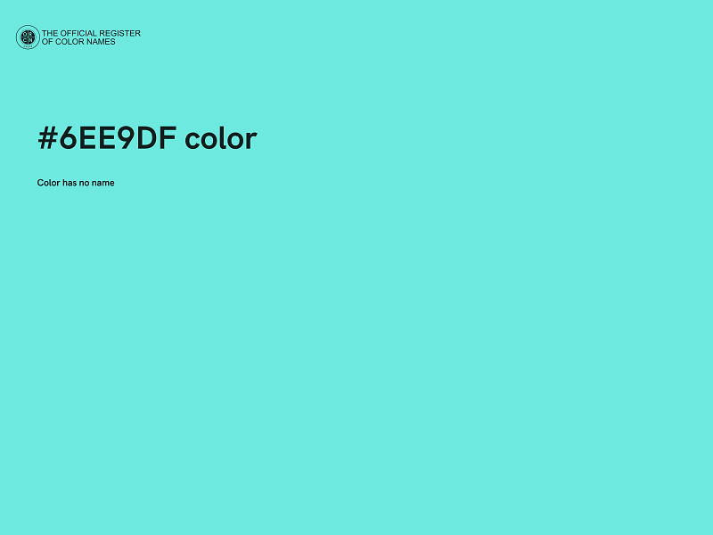 #6EE9DF color image