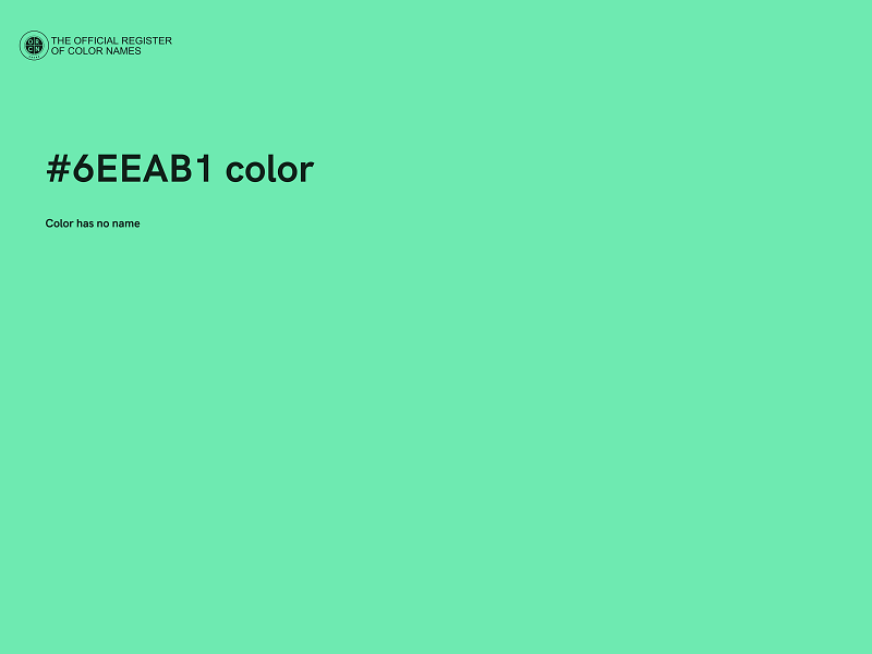 #6EEAB1 color image