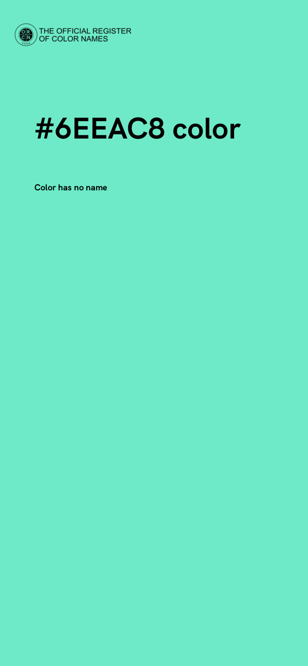 #6EEAC8 color image