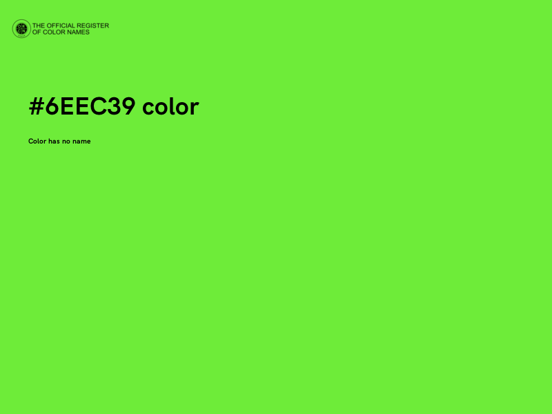 #6EEC39 color image