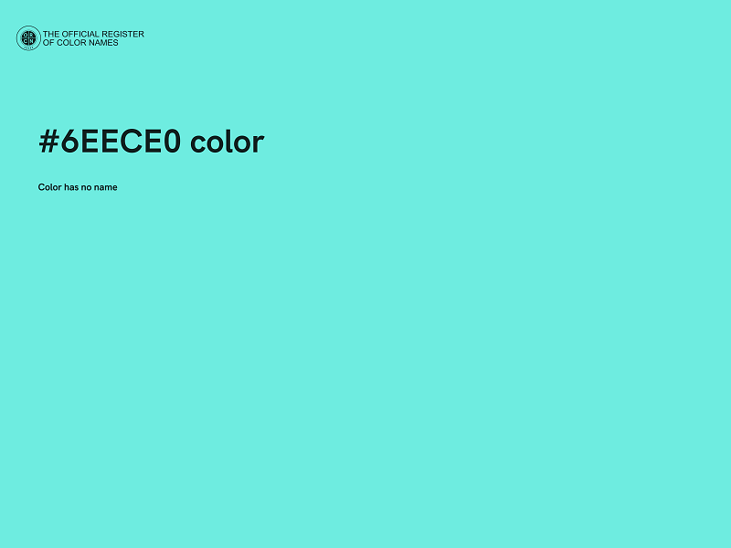 #6EECE0 color image