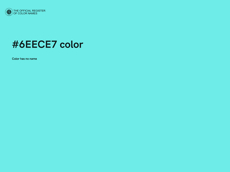 #6EECE7 color image