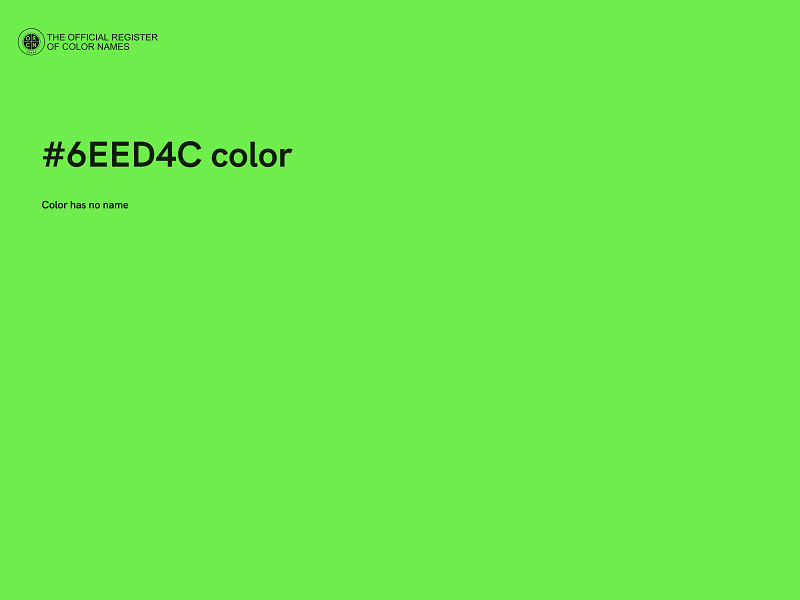 #6EED4C color image
