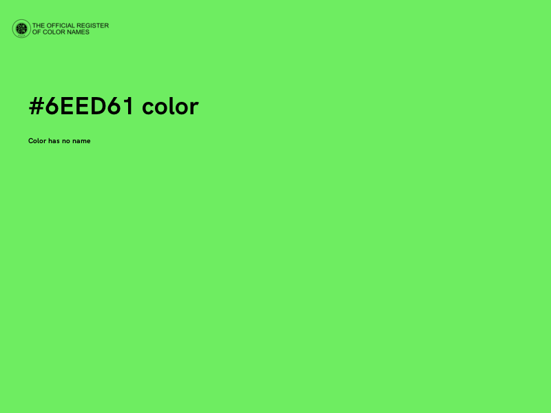 #6EED61 color image
