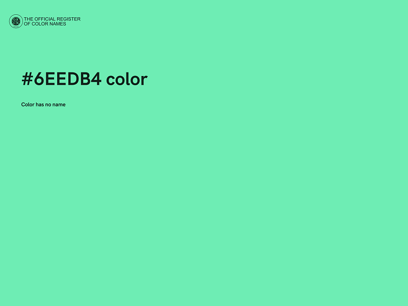 #6EEDB4 color image