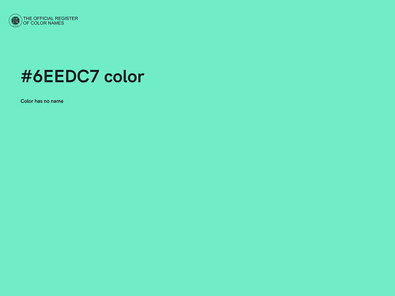 #6EEDC7 color image