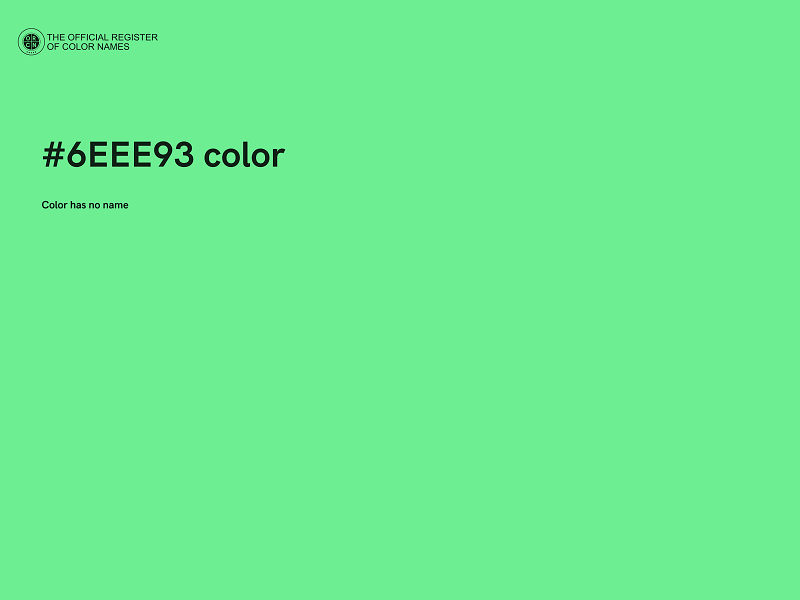 #6EEE93 color image