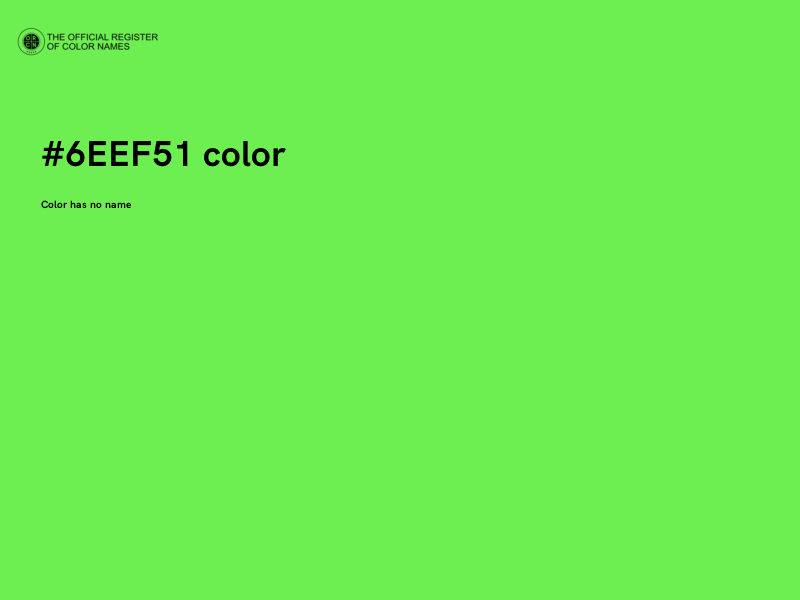 #6EEF51 color image