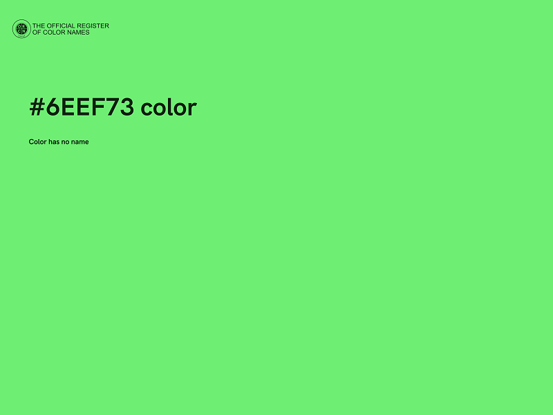 #6EEF73 color image
