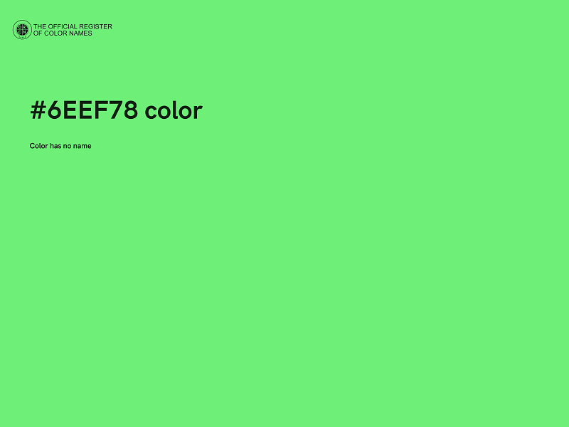 #6EEF78 color image