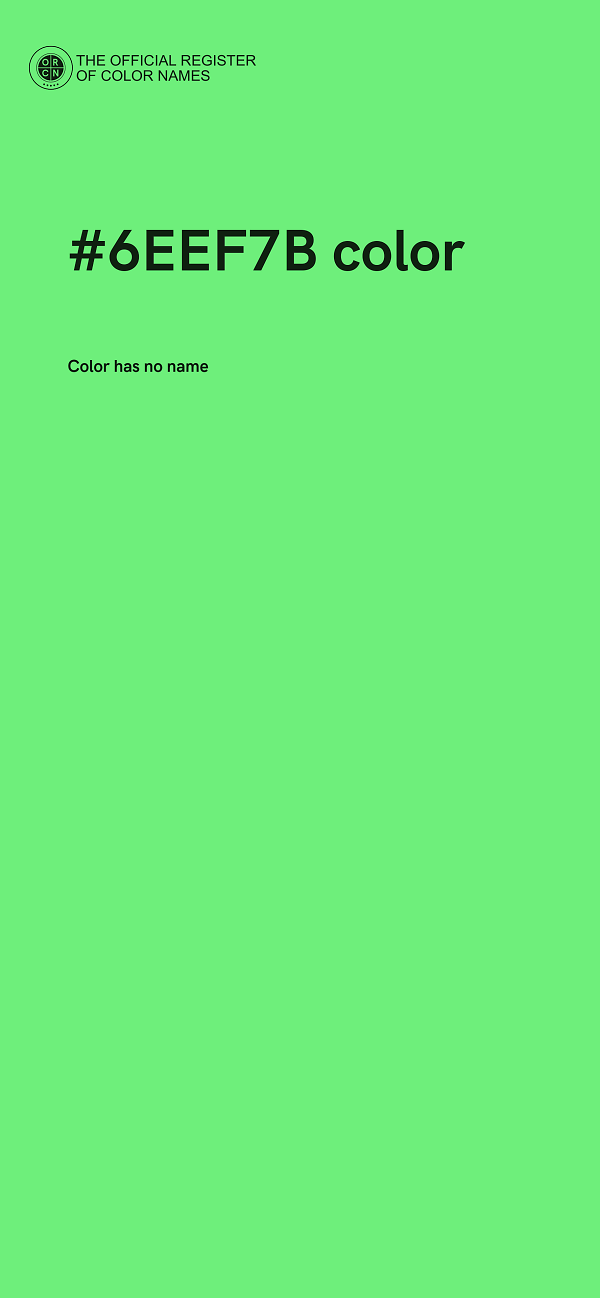 #6EEF7B color image