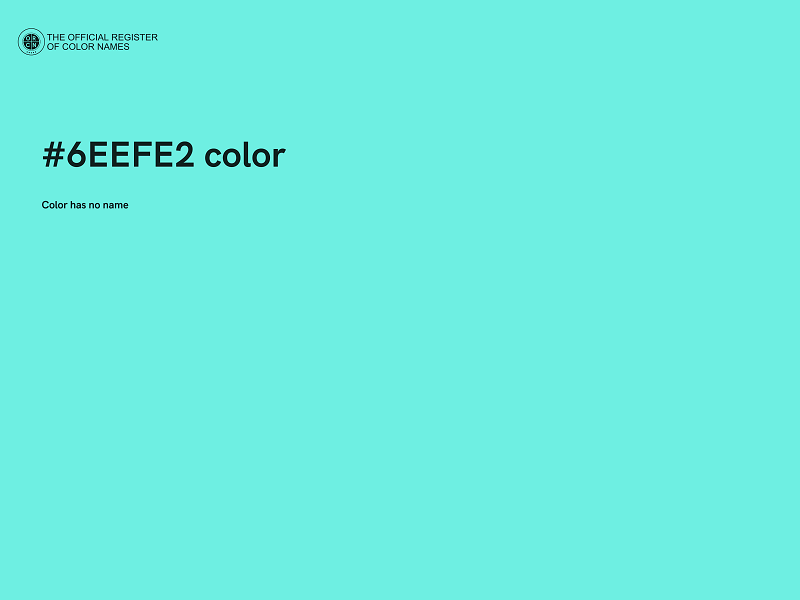 #6EEFE2 color image