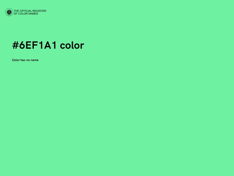#6EF1A1 color image