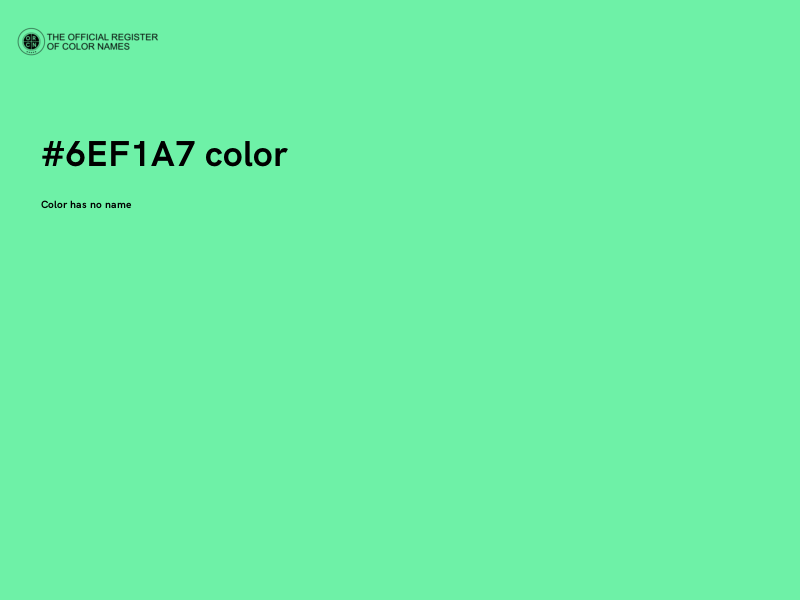 #6EF1A7 color image