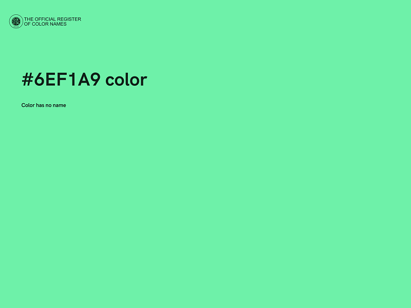 #6EF1A9 color image