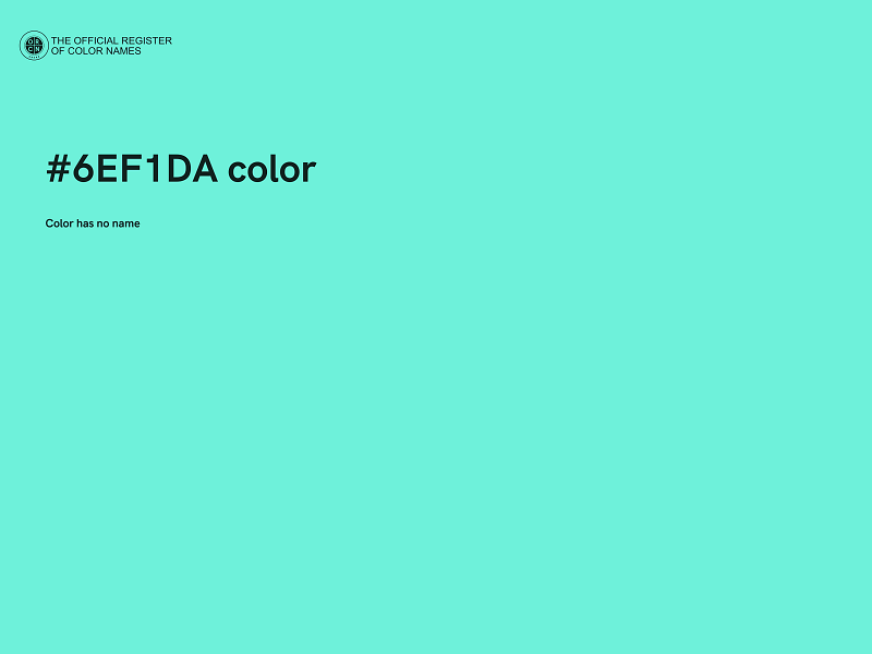 #6EF1DA color image