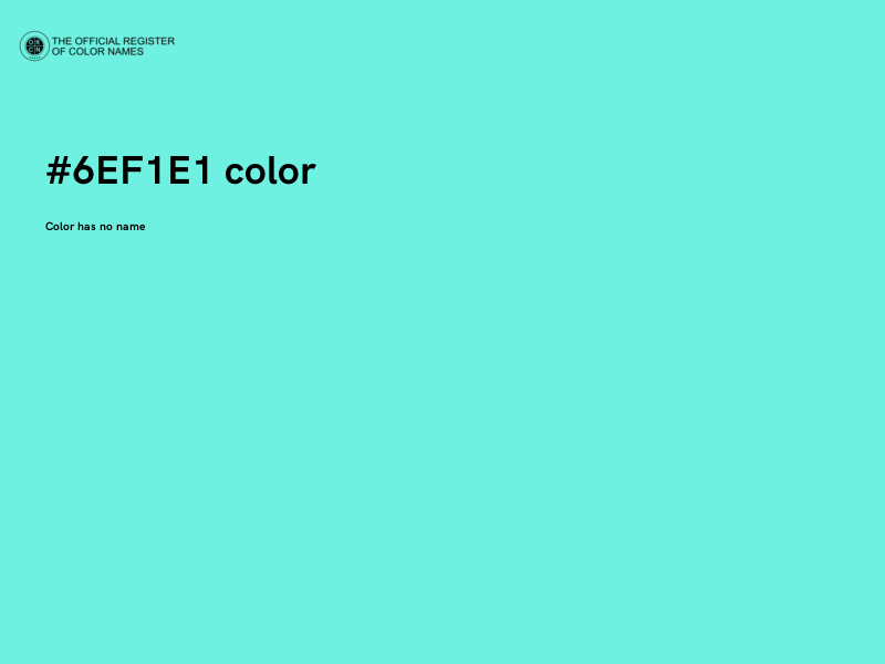 #6EF1E1 color image