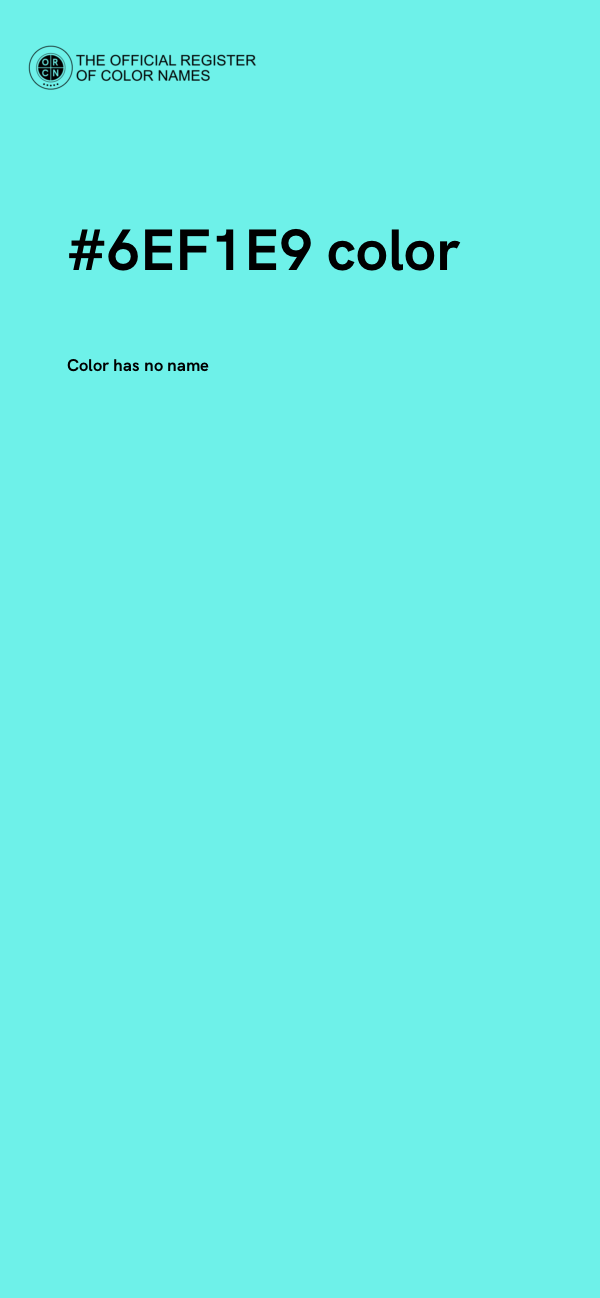 #6EF1E9 color image