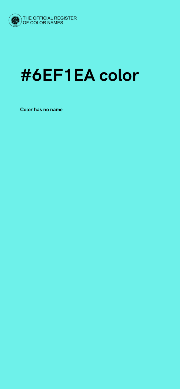 #6EF1EA color image