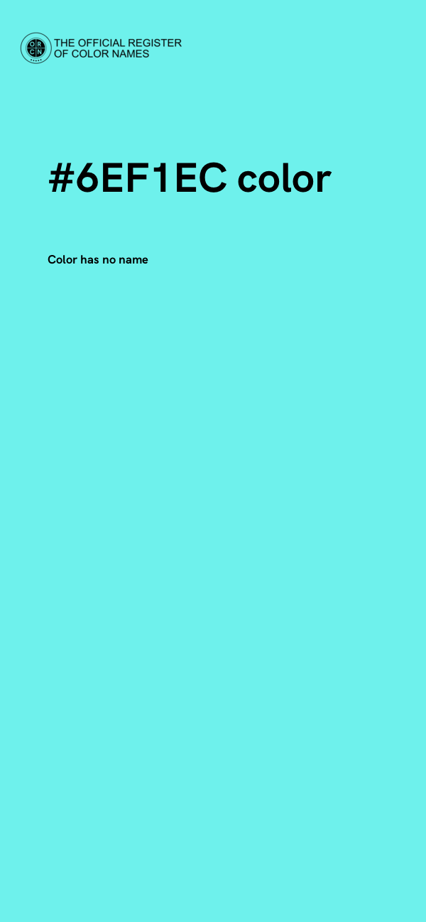 #6EF1EC color image