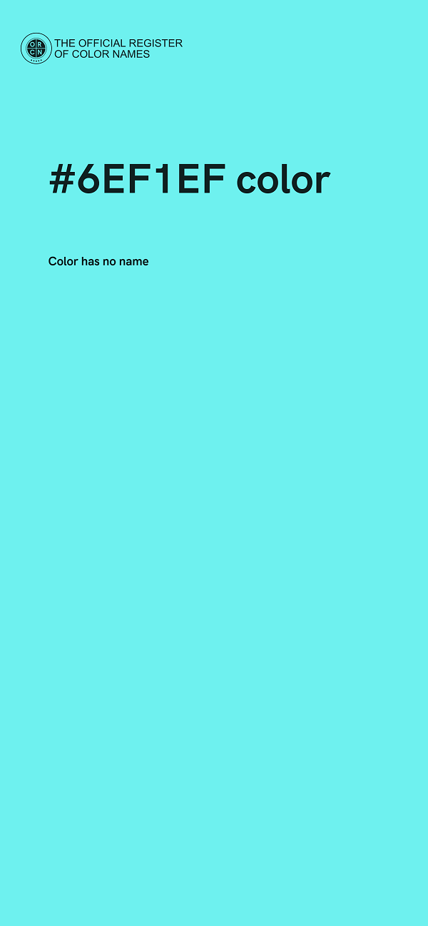 #6EF1EF color image
