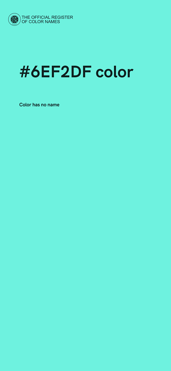 #6EF2DF color image