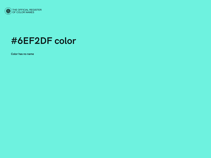 #6EF2DF color image